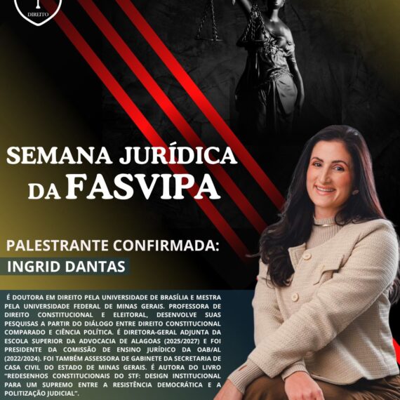 Programação oficial da Semana Jurídica 2025 é divulgada pela FASVIPA